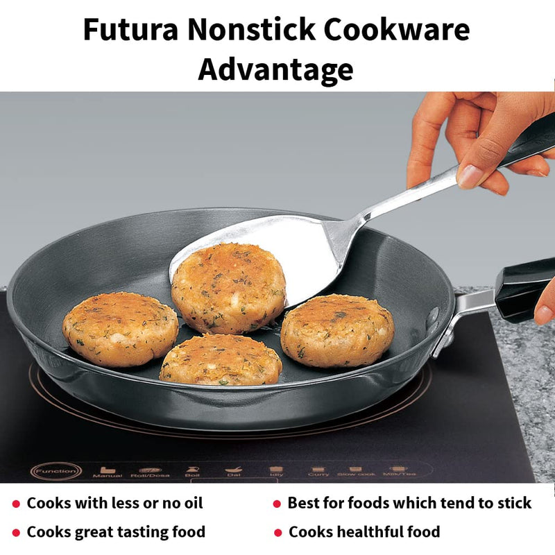 Hawkins Futura 20 cm Frying Pan, Non Stick Fry Pan, Induction Fry Pan, Small Frying Pan, Black (INF20)