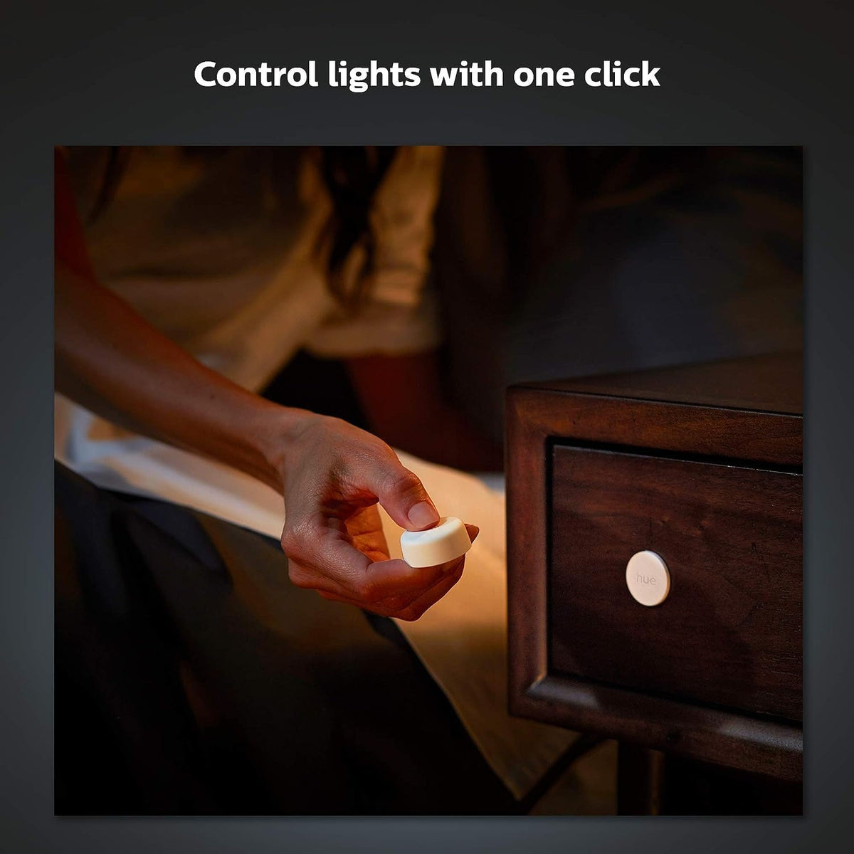 Philips Hue Smart Button for Hue Smart Lights, Smart Light Control 553719, (Hue Hub required)