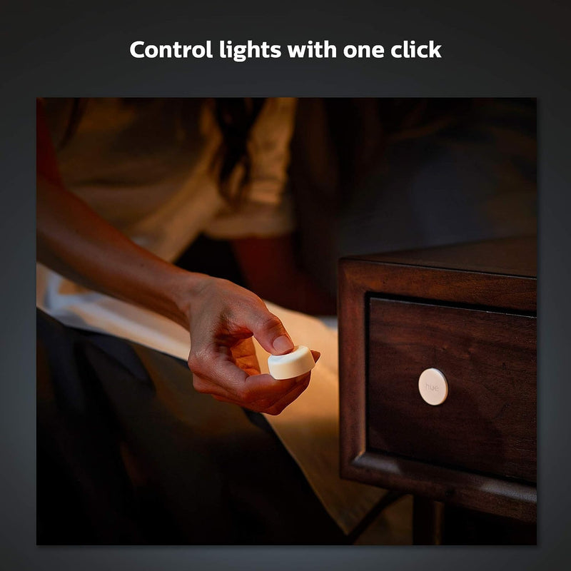 Philips Hue Smart Button for Hue Smart Lights, Smart Light Control 553719, (Hue Hub required)