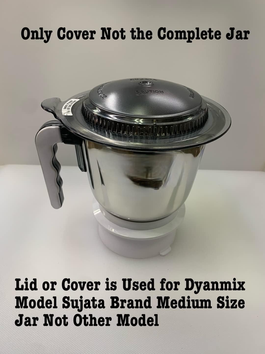 Flat Jar Lid (1000 ml Medium Steel Jar) | Compatible with Sujata Mixer Grinder