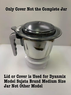 Flat Jar Lid (1000 ml Medium Steel Jar) | Compatible with Sujata Mixer Grinder