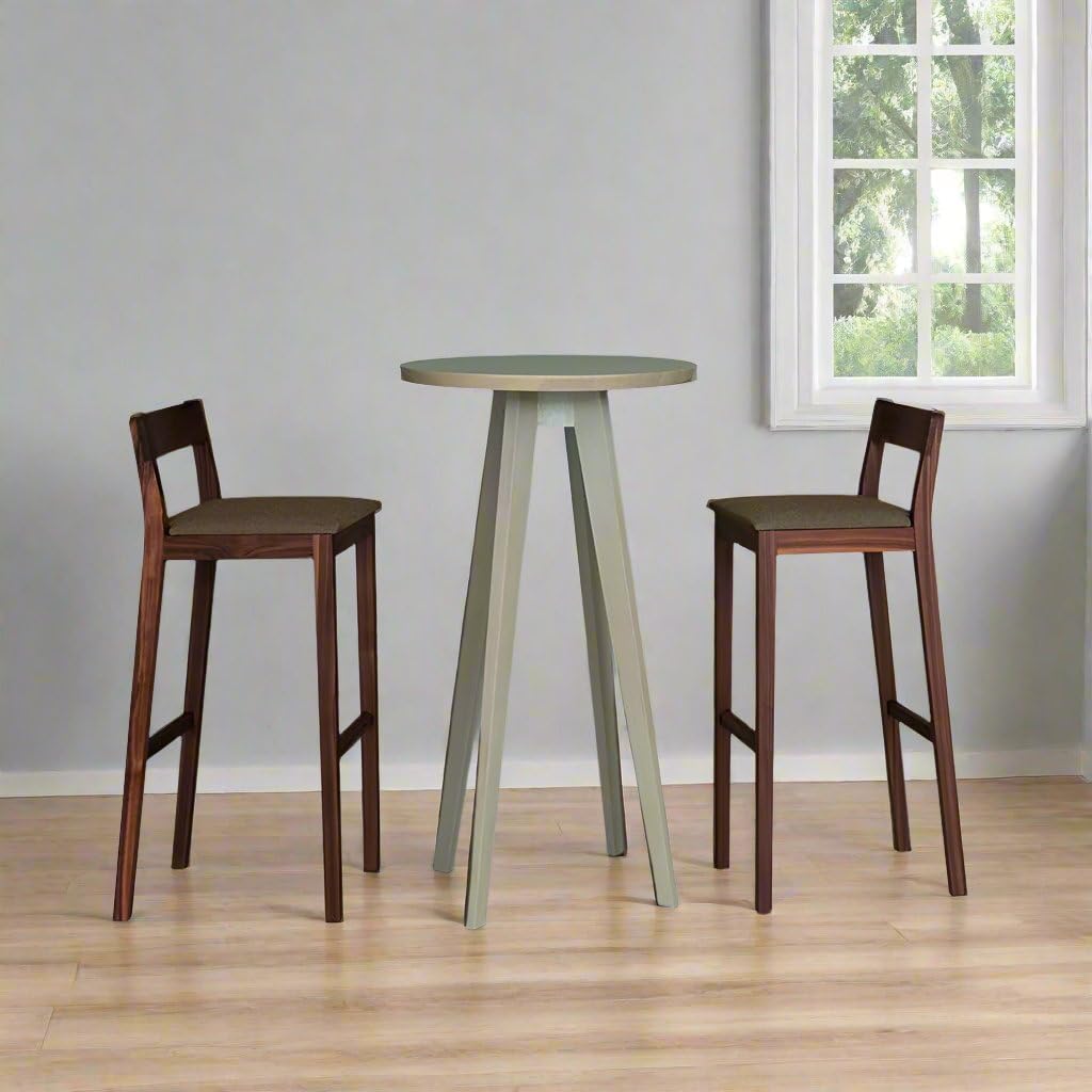 Elegant Sheesham Wood Bar Chair - Durable, Handcrafted, Comfortable Seating with Footrest, Ideal for Home Bar, 