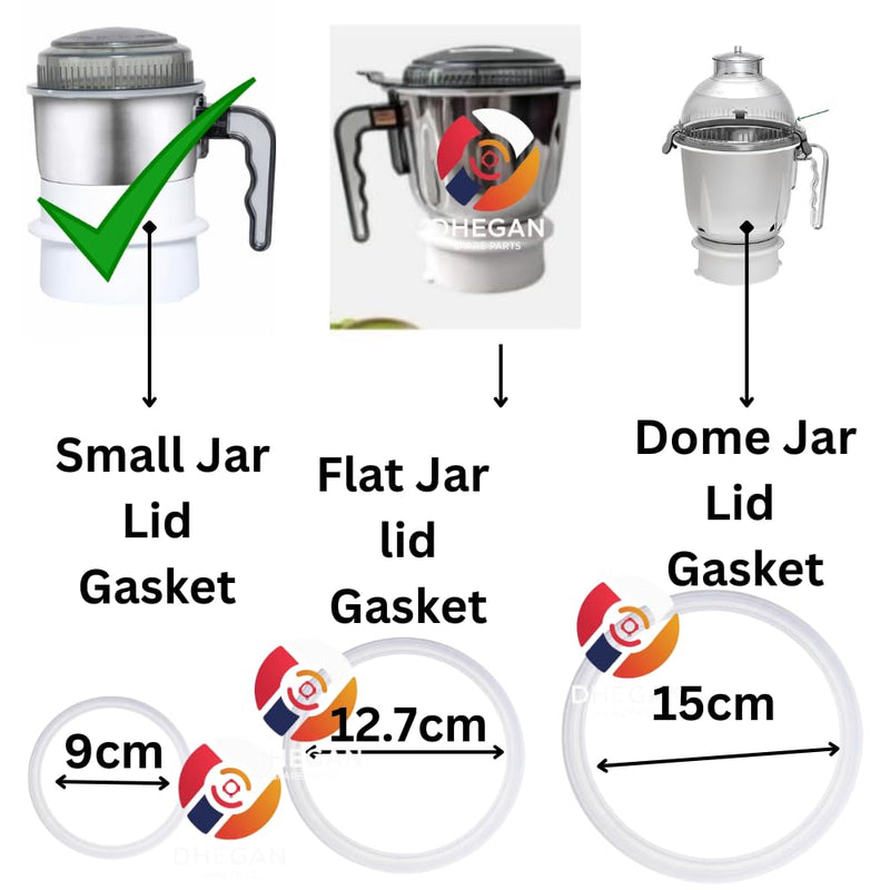 Jar Lid Gasket Set (3) + Speed Control Knob Combo | Compatible with Sujata Mixer Grinder
