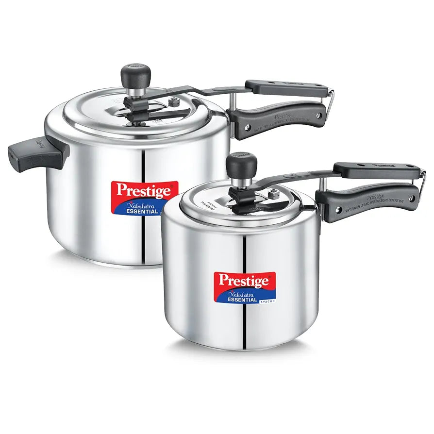 Prestige Nakshatra Essential Svachh Stainless Steel Pressure Cooker Combi Pack 