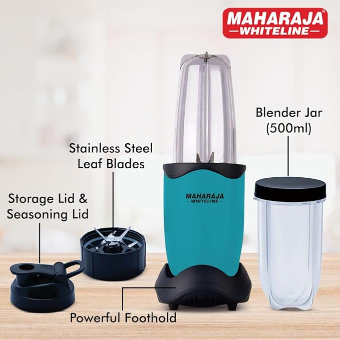 Maharaja Whiteline 400 Watt Easy Twist Nutri Blender Mixer Grinder with 2 Jars|| SS Blades || 21,000 RPM || Smoothie Maker || 2 Year Warranty
