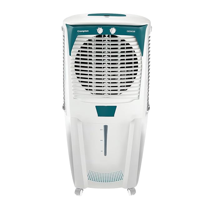 Crompton Ozone 88 Litres Desert Air Cooler for home | Large & Easy Clean Ice Chamber | 4-Way Air Deflection | High Density Honeycomb Pads | Everlast Pump | Auto Fill
