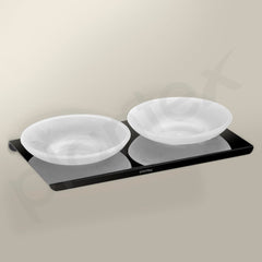 Plantex Stainless Steel Double Soap Holder for Bathroom/Soap Stand/Wall Mounted Soap Holder/Bathroom Accessories - (Black-Chrome)-5