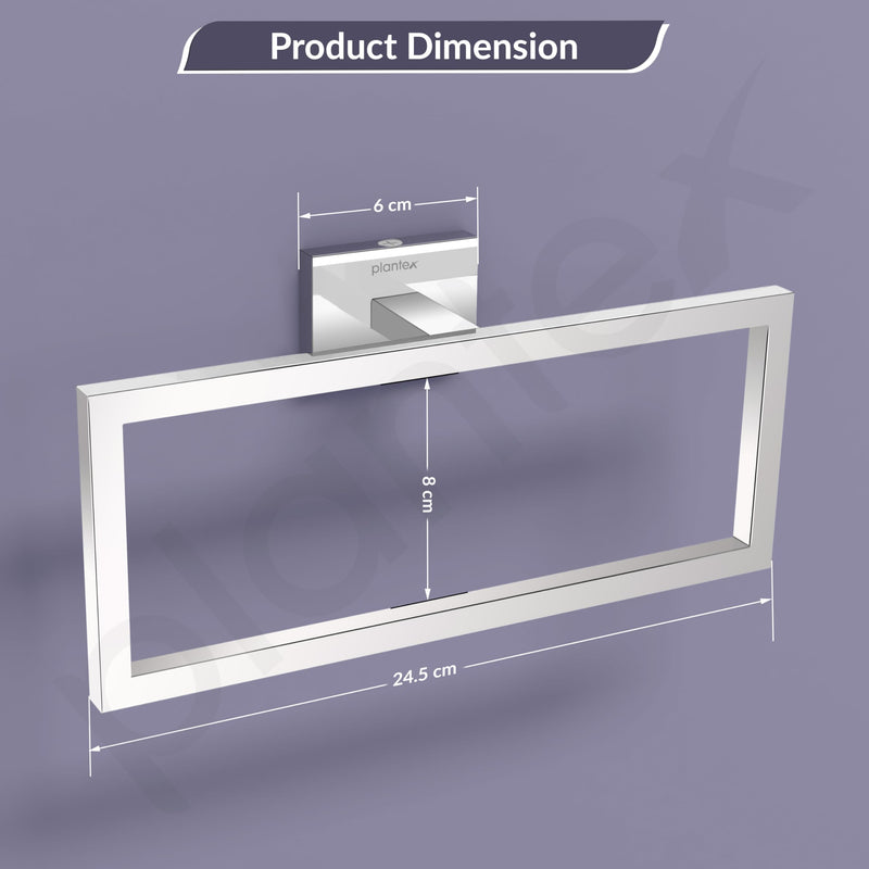 Plantex 304 Grade Stainless Steel Compact Napkin Holder for Wash Basin/Hand Towel Hanger/Napkin Holder/Bathroom Accessories - Benz (Chrome)-5