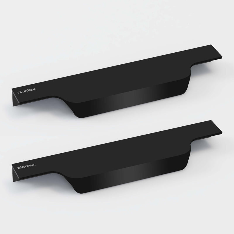 Plantex Profile Handle for Kitchen Cabinet/8 Inch Aluminium Drawer Profile Handle/Wardrobe Pull Handle for Home/Office/Hotel - Pack of 2 (Black) (Model APS-PF-1004)-1