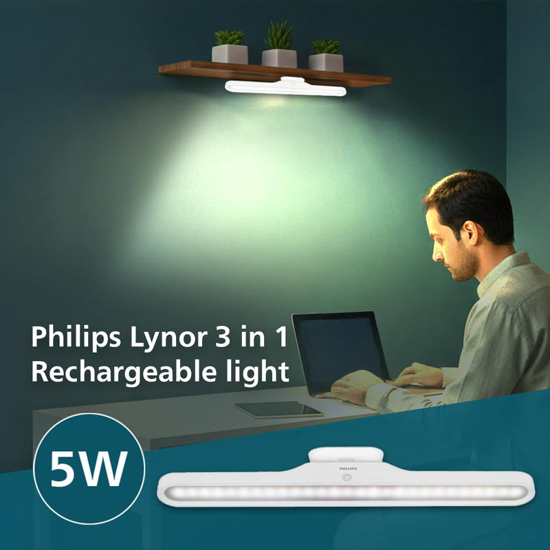 Philips 5W Lynor Rechargeable LED Desk Light