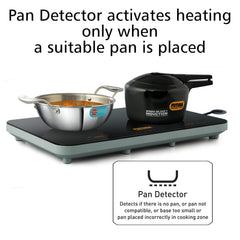 Hawkins Futura Dual Hob Induction Cooktop, 3600-W, Auto Cut-off, Child Lock, Intelligent Boil-Dry Protection, 20 Power Settings, Black (FIC2A1)