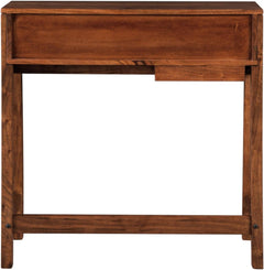 Solid Sheesham Wood Vintage Fold Down Drawer Storage Console Table for Home | Living Room | Office | Entry-Way 