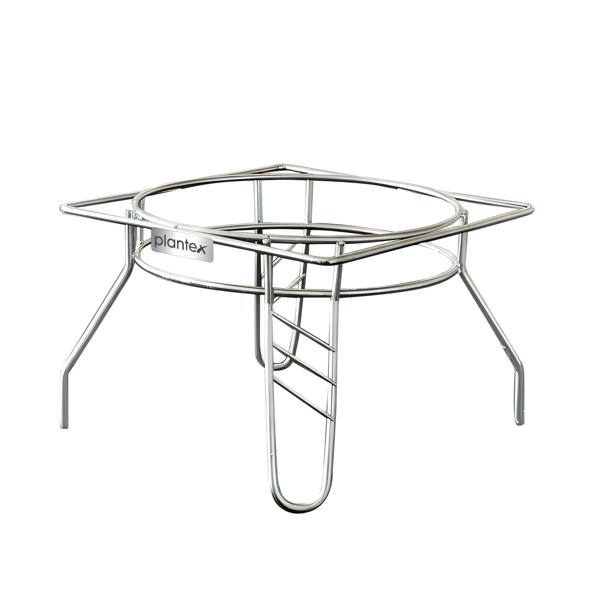 Plantex Stainless Steel Matka Stand/Ghada/Matki Stand/Plant Pot Stand for Balcony/Kitchen Accessories Items for Home (Chrome,Stainless Steel)-1