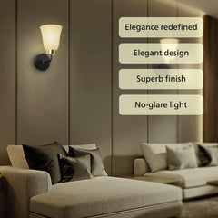 Philips Trumpet Black & Brass Wall Light