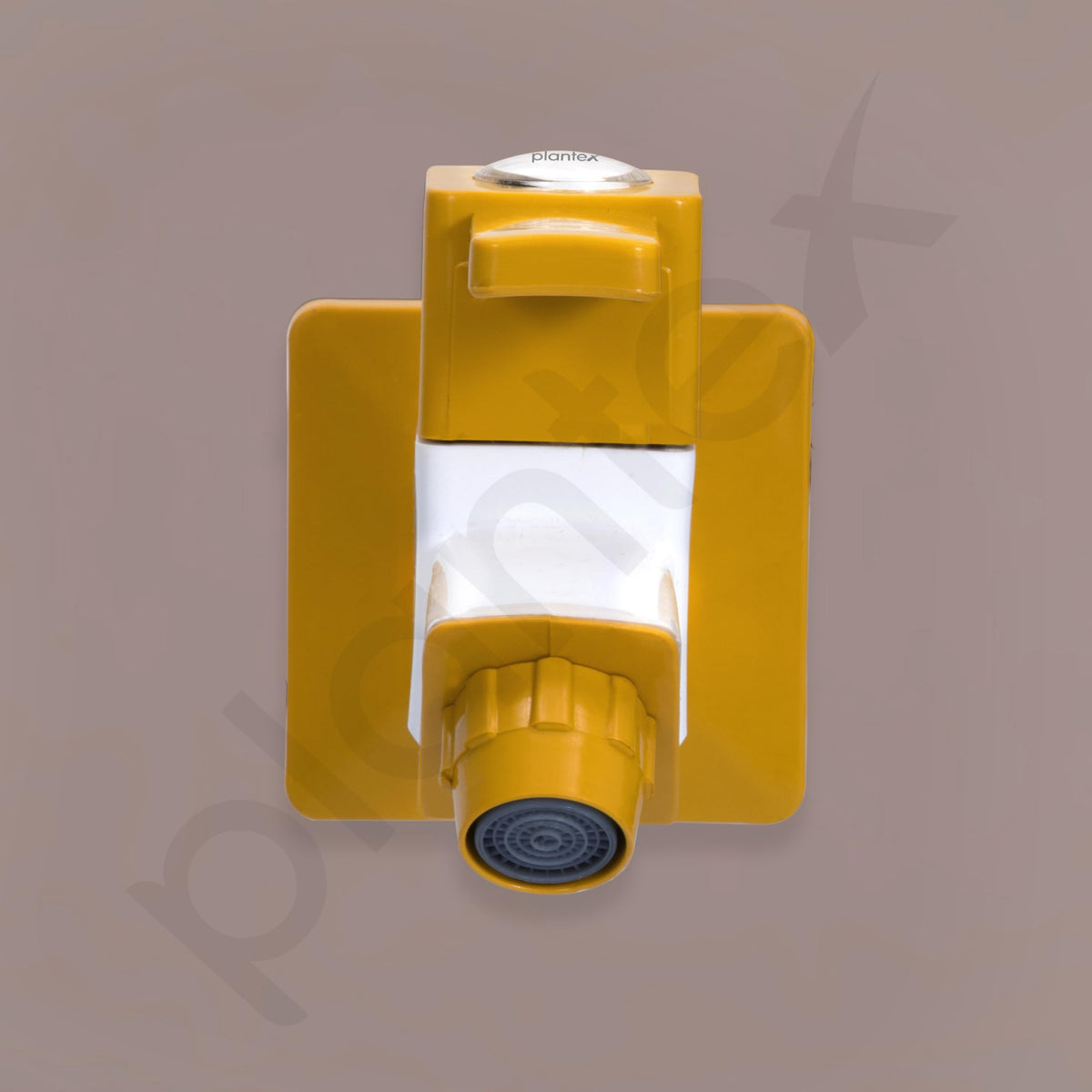 Plantex PTMT EDS-122 Single LeverPainted Bib Tap For Bathroom With Water Saving Aerator/Bib Cock For Bathroom With Plastic Wall Flange & Teflon Tape (Yellow & White)-5