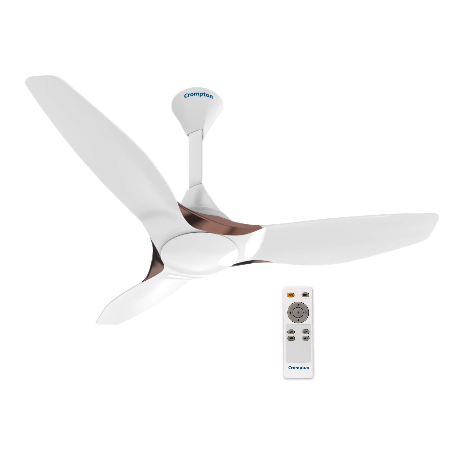Crompton SilentPro Enso 1225 mm ActivBLDC Remote-controlled Ceiling Fan | 2X Silent | iF Design Award 2021 | 5 Years Warranty (Chestnut Wood)