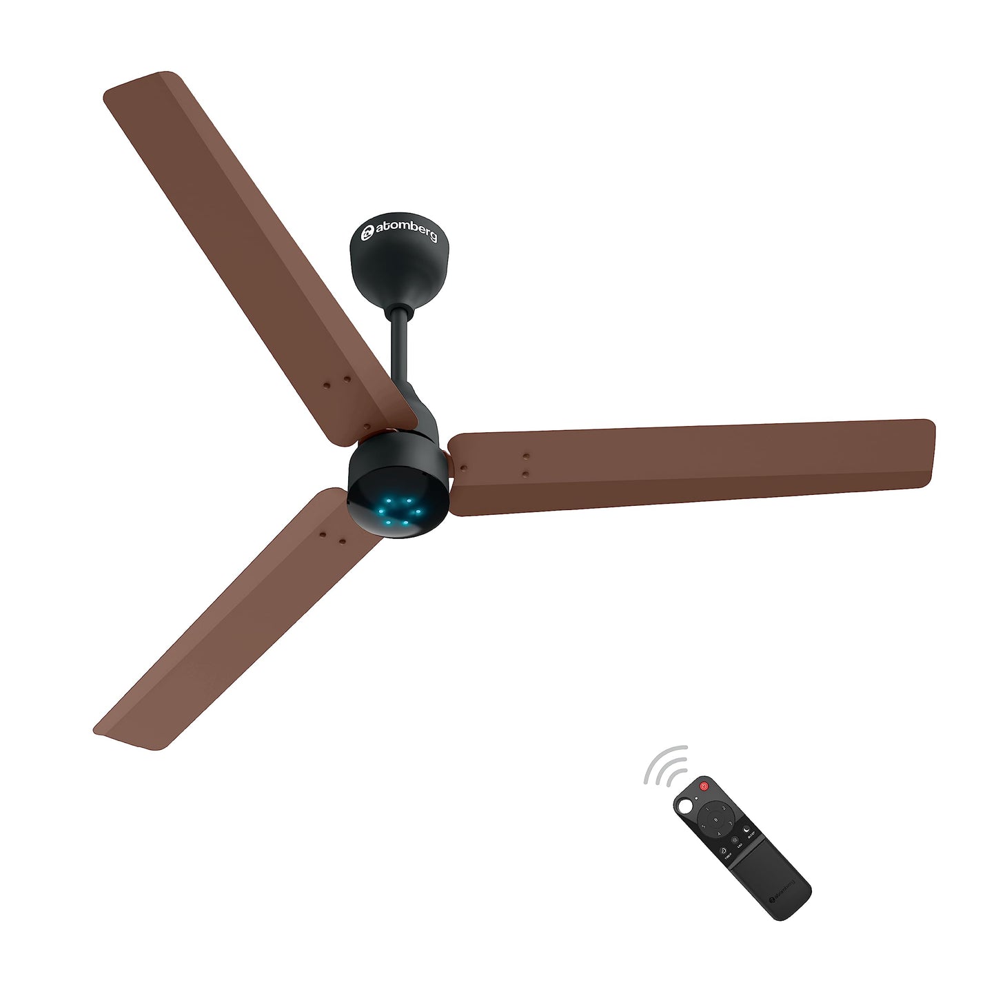 atomberg Renesa Enzel 1200mm BLDC Ceiling Fan with Remote Control | BEE 5 star Rated Energy Efficient Fan | High Air Delivery with LED Indicators| 3 Year Warranty (Dark Walnut)