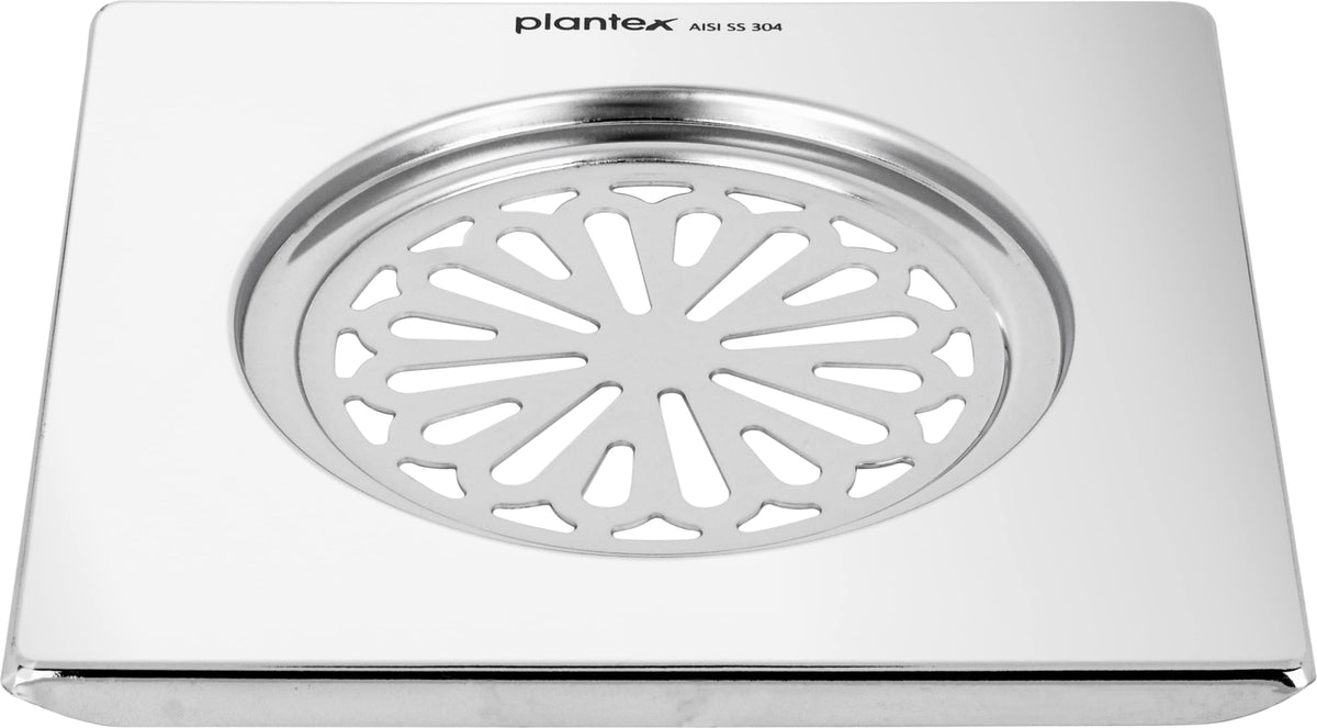 Plantex 304 Grade Stainless Steel Bathroom Drain Cover/Floor Drain/Drainage Cover/Bathroom Drain Jali (6x6 inches) - Chrome-4