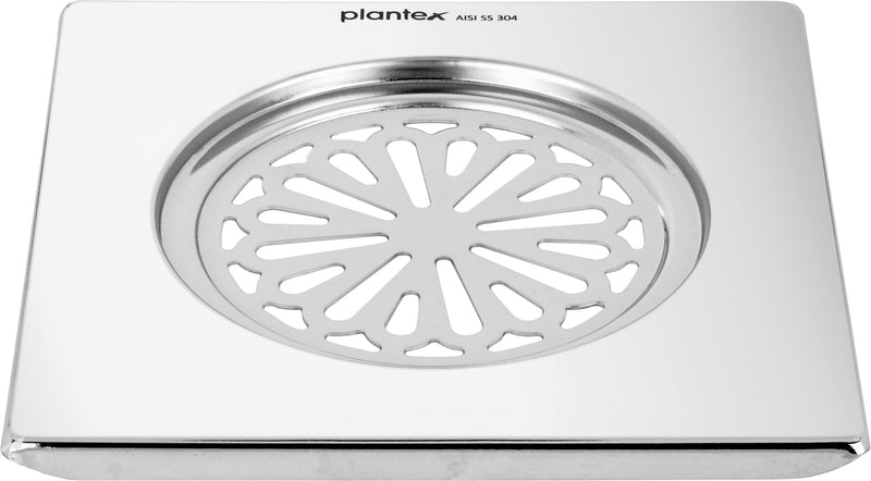 Plantex 304 Grade Stainless Steel Bathroom Drain Cover/Floor Drain/Drainage Cover/Bathroom Drain Jali (6x6 inches) - Chrome-4