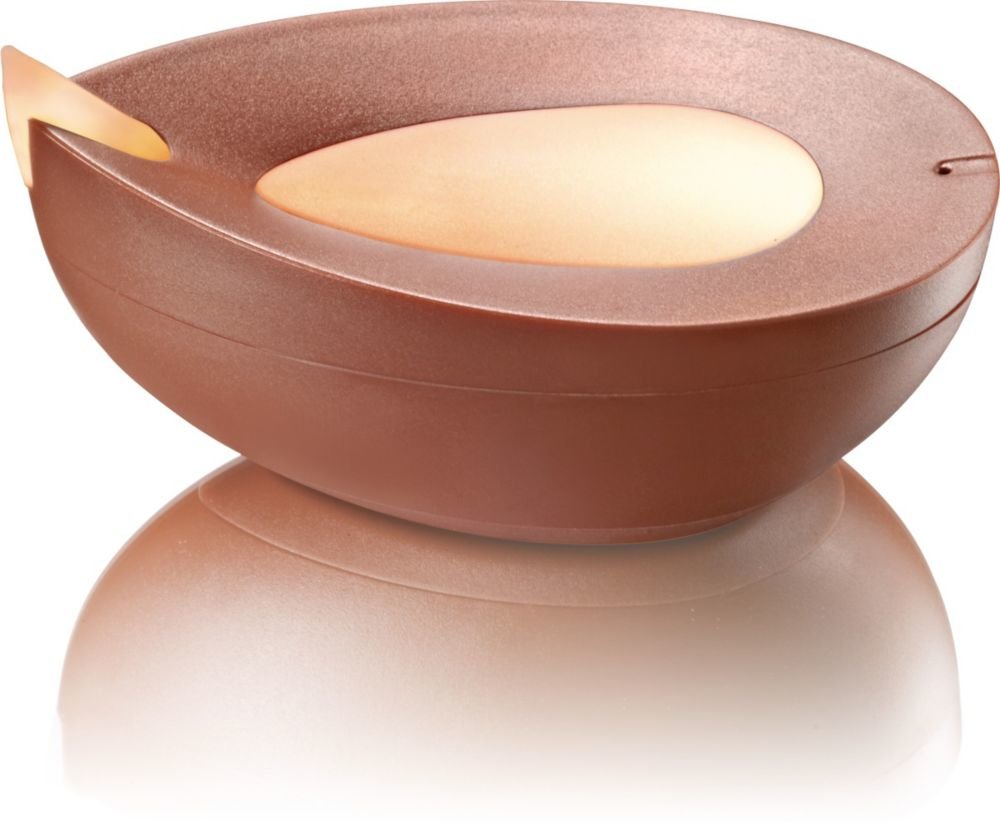 Philips 31006/79/86 My Living Accent Delight Candle Light Diya (Brown and White and Synthetic)