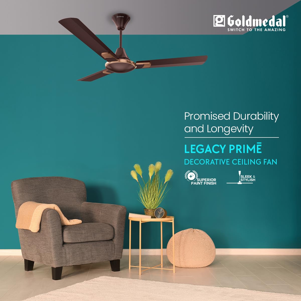 Goldmedal Legacy Prime 1200 mm 1 Star Decorative Ceiling Fan (Espresso Brown)