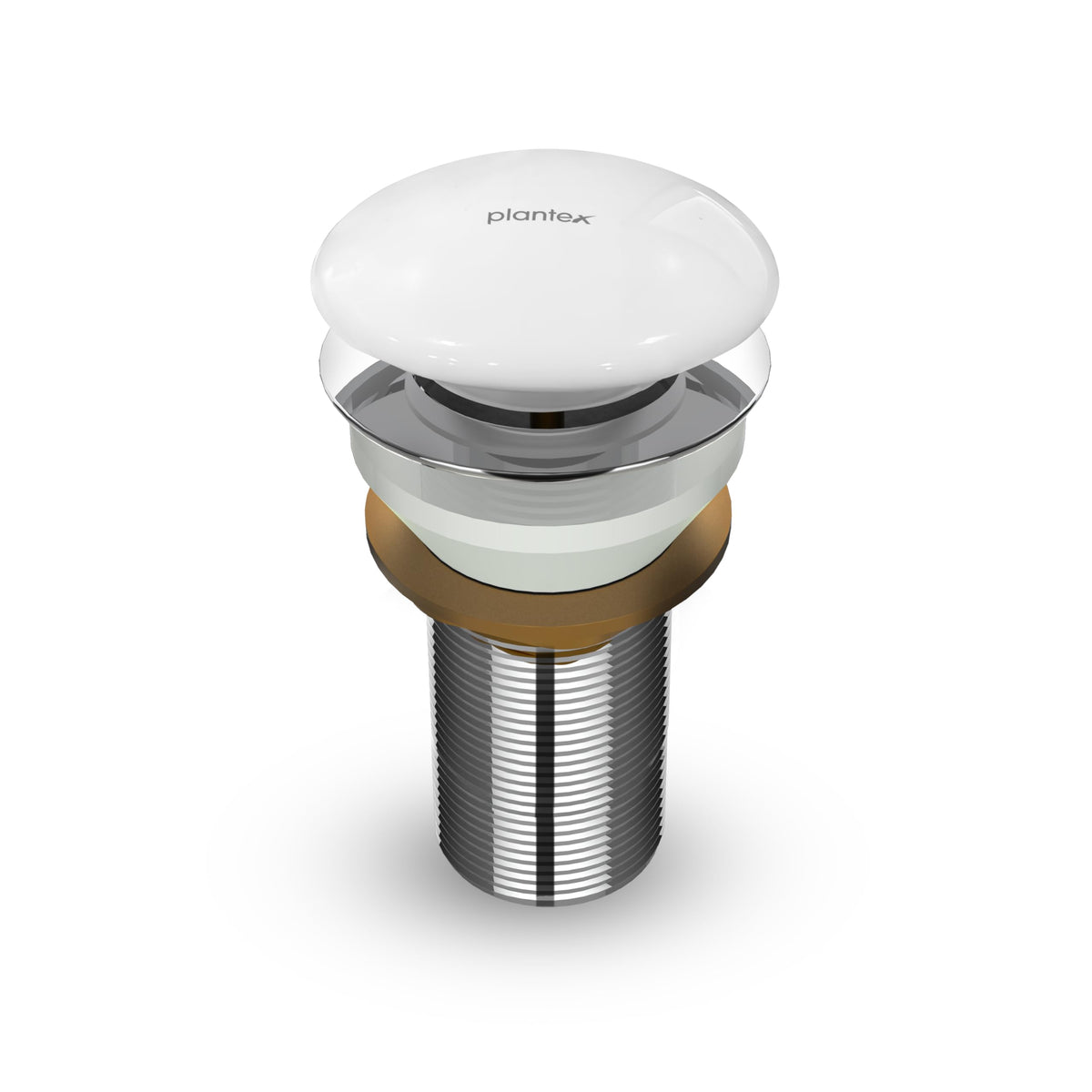 Plantex Pure Brass Waste Coupling for Wash Basin/3 inch Drain Out let System Full Thread Pop up Waste Coupling (White - Pack of 1)-1