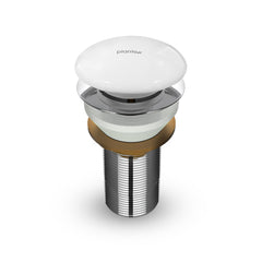 Plantex Pure Brass Waste Coupling for Wash Basin/3 inch Drain Out let System Full Thread Pop up Waste Coupling (White - Pack of 1)-1