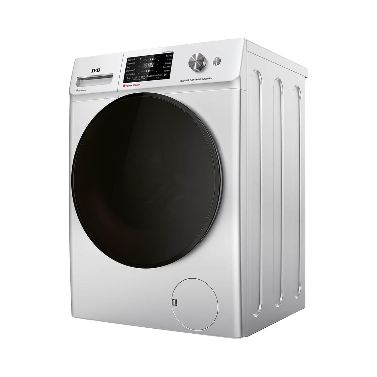 IFB 8 Kg 5 Star Powered by AI with 9 Swirl Wash, Fully Automatic Front Load Washing Machine (Senator SXN 8012K,Steam Ref