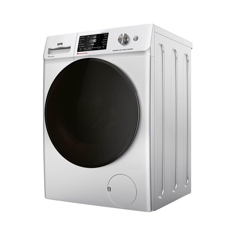 IFB 8 Kg 5 Star Powered by AI with 9 Swirl Wash, Fully Automatic Front Load Washing Machine (Senator SXN 8012K,Steam Ref