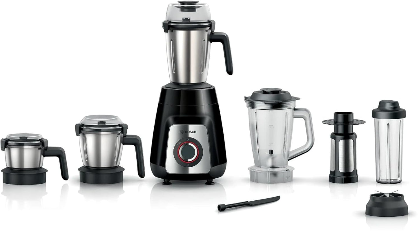 BOSCH TrueMixx 750W Mixer Grinder,5 Jar Black MG6415A1KI