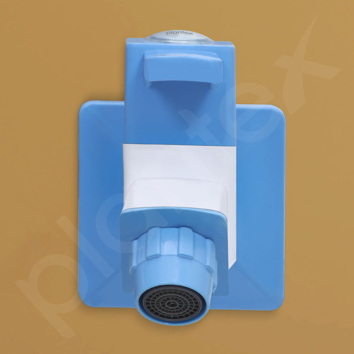 Plantex PTMT ES-111 Bib Cock Polished Water Tap For Bathroom With Water Saving Aerator/Bib Tap With Teflon Tape And Plastic Wall Flange (Blue & White)-4