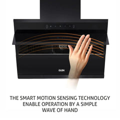 Glen Auto Clean Glass Filterless Chimney With Touch Controls With Motion Sensor, Wave And Start 1200 M3/H 90Cm, 1 Year On Product, 5 Year On Motor, (CH6073SXAC90)-3