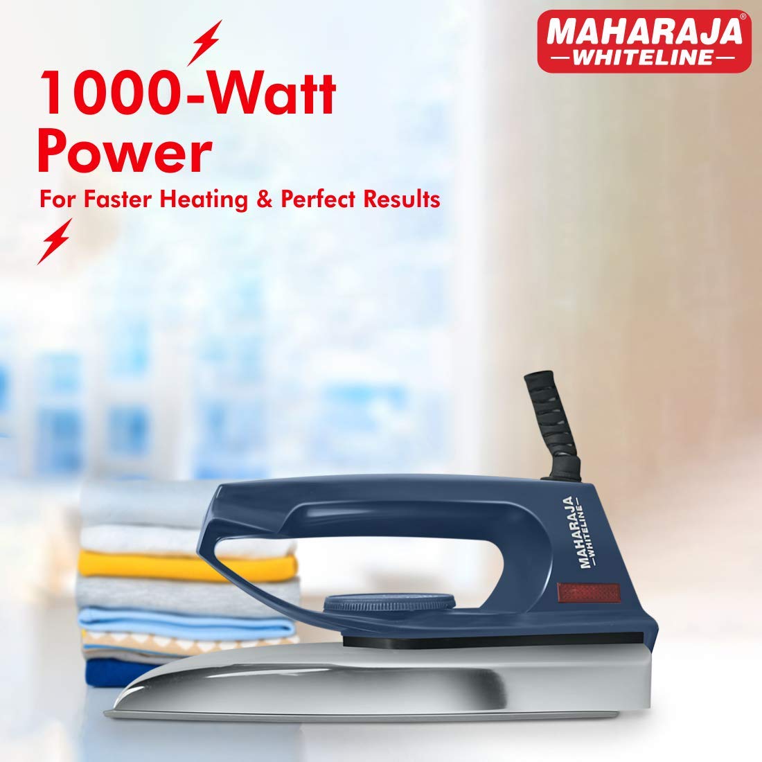 Maharaja Whiteline DI-109 1000-Watt Dry Iron (Classico Blue)