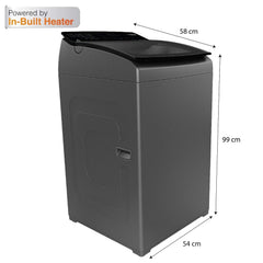 Whirlpool 6.5 Kg 4 Star StainWash Fully-Automatic Top Loading Washing Machine (STAINWASH PRO H 6.5, Shiny Grey, In-Built Heater)