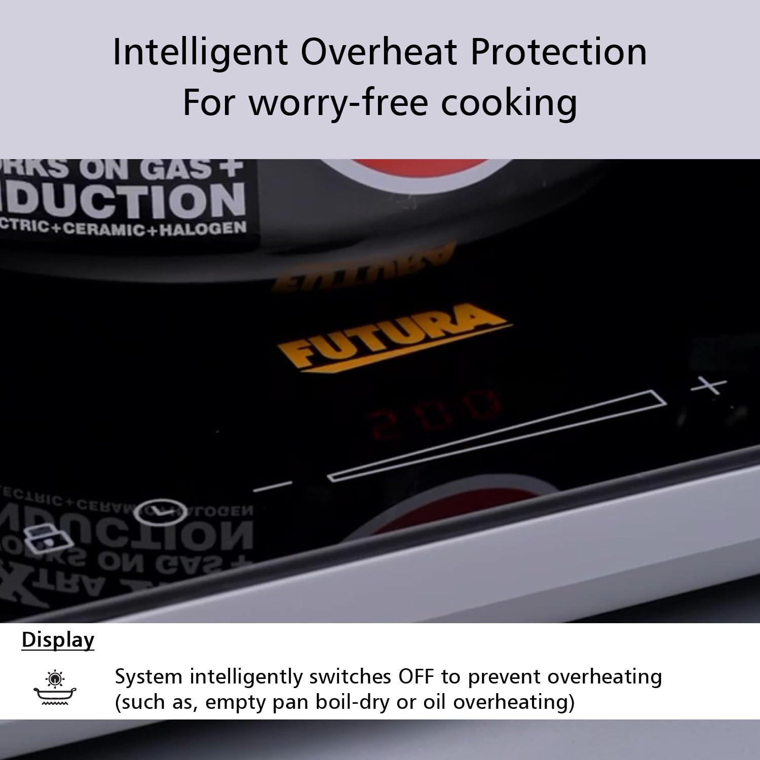 Hawkins Futura Single Induction Hob, 2000-W Cooktop with 20 Power Settings, Precise Time Setting Intervals, Child Lock, Black (FIC1A1)