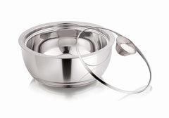 Pigeon Stainless Steel Serving Gravy Pot/Casserole 2700 ml Double Insulated Wall with Glass Lid to Your Food Warm for Lo