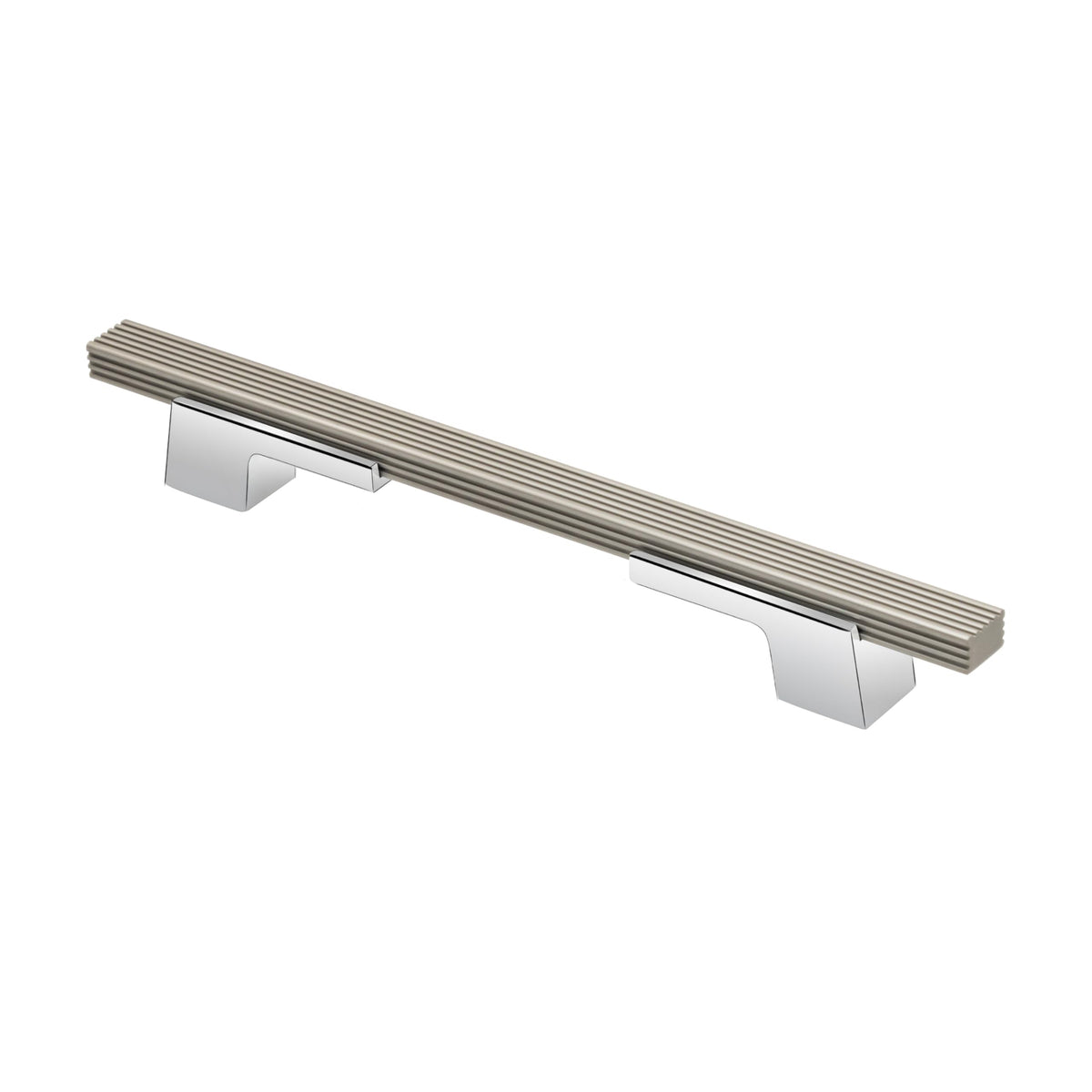 Plantex Cabinet Handle/160mm Handle for Cabinet/Door Pull-Push Handle for Home/Office/Hotel - Pack of 1 (Satin White & Chrome)-1