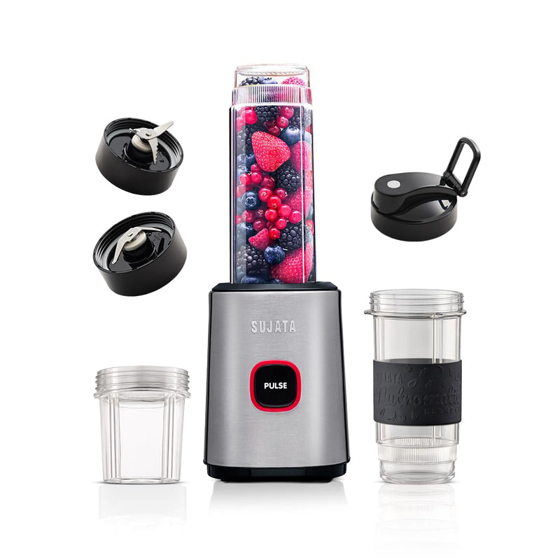 Sujata Nutromatic 600 Watt Electric Blender | Personal Blender for Smoothies, Juices & Nutritious Drinks with 3 Multipurpose Jars Including Travel Jar