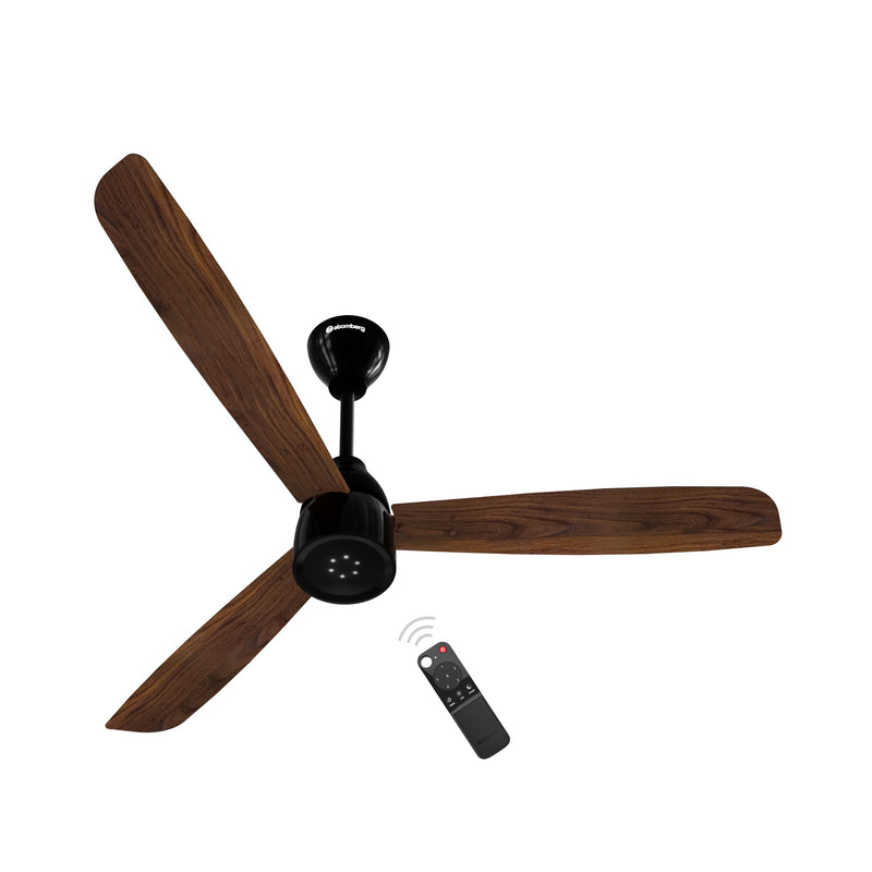 atomberg Renesa 1200mm BLDC Ceiling Fan with Remote Control | BEE 5 star Rated Energy Efficient Ceiling Fan | High Air Delivery with LED Indicators | 3 Year Warranty (Ivory & Black)