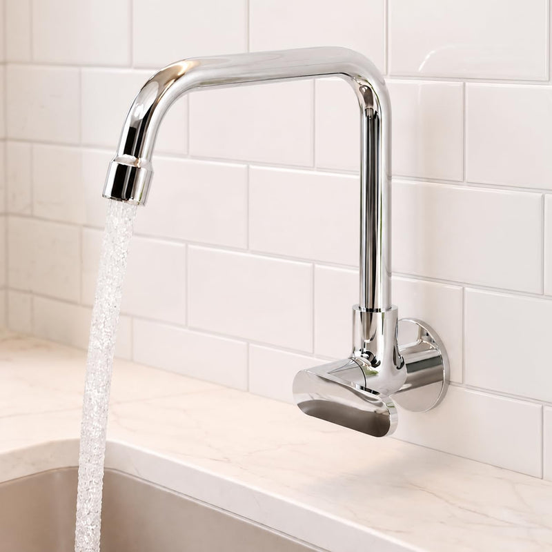 HOUZA Brass Kitchen Sink Tap Faucet with Pull Down Sprayer | Kitchen Tap with 360 Degree Flexible Silicon Swivel Spout | Water Saving Aerated Dual Flow Kitchen Faucet for Sink (Chrome Finish, Black)