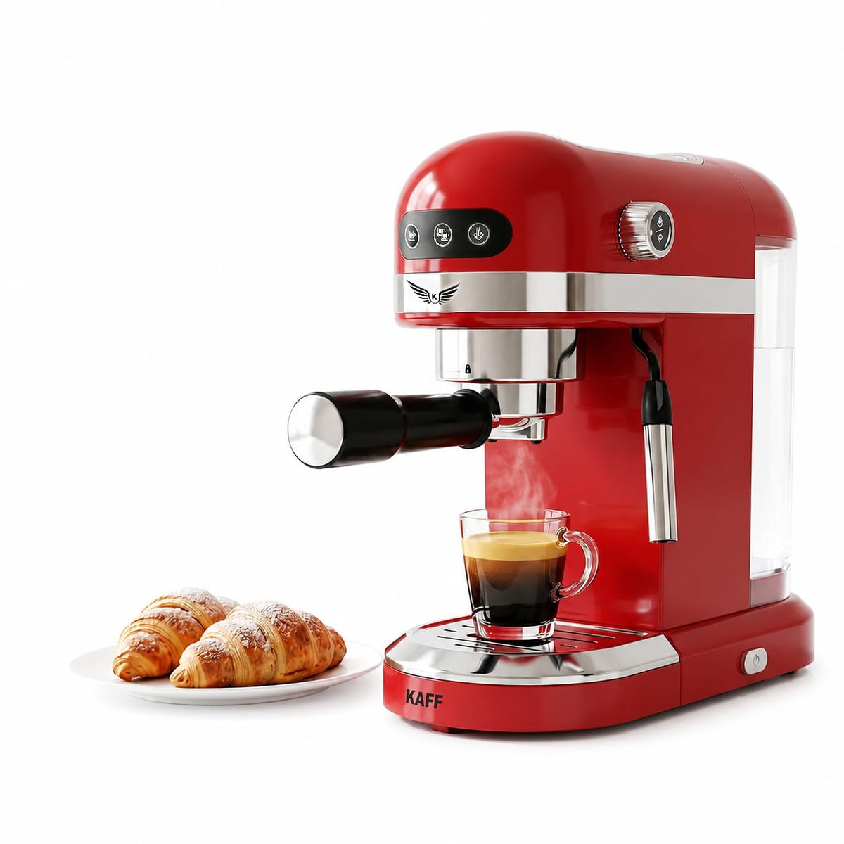 Kaff Fontana 1350 Watts Espresso Coffee Maker, 19 Bar High Pressure Pump, Steam Espresso Coffee, Detachable Frothing Noz