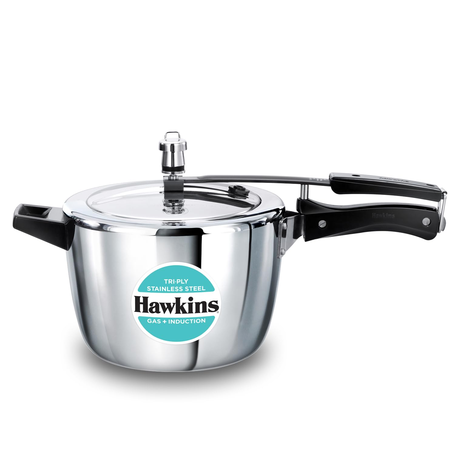 Hawkins 3.5 Litre Triply Stainless Steel Pressure Cooker, Inner Lid Cooker, Silver (HSST35)