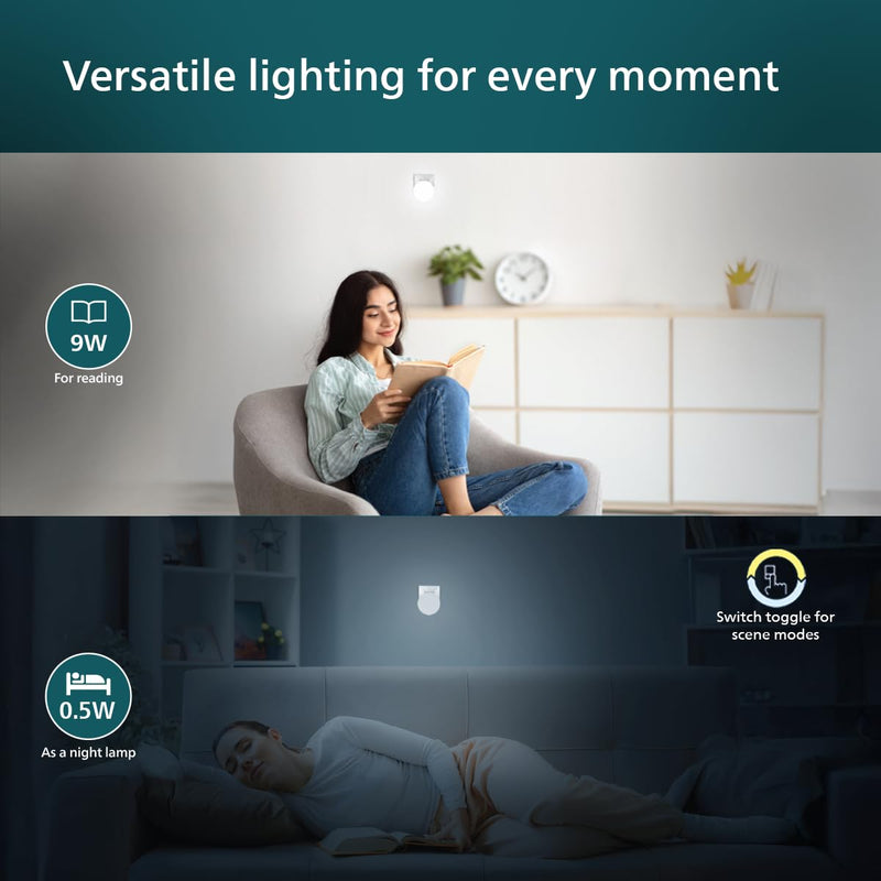 Philips Multi - Wattage LED Bulb (Pack of 2)