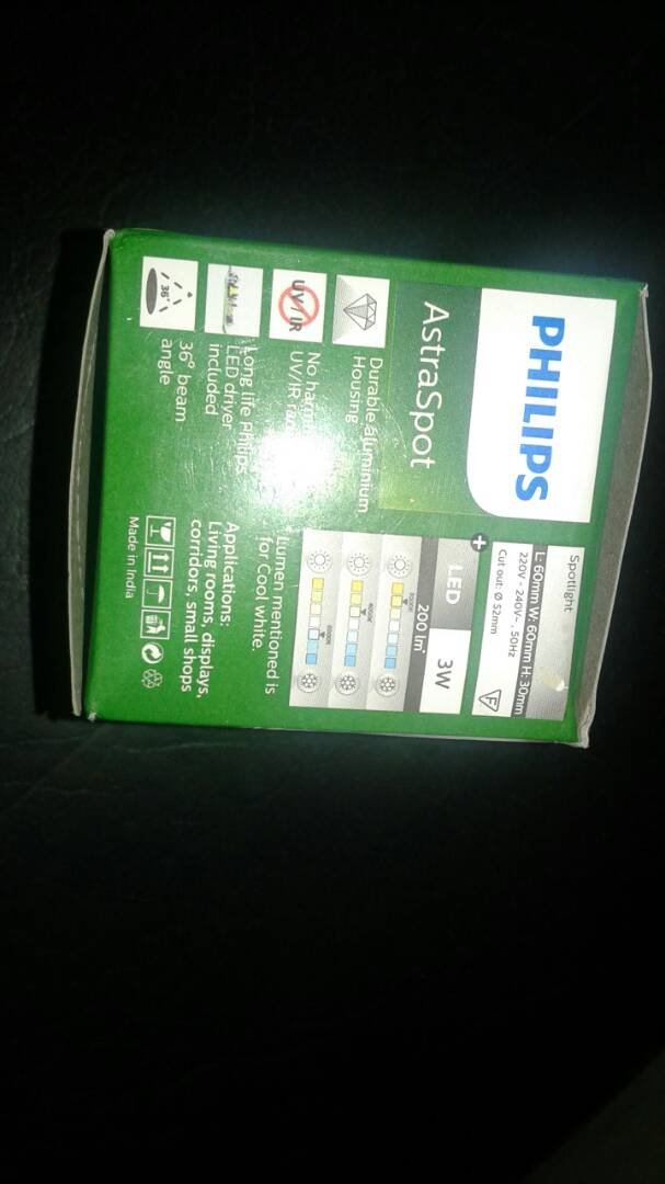 Philips Astra Spot LED COB Light (Warm White, 3-Watt)