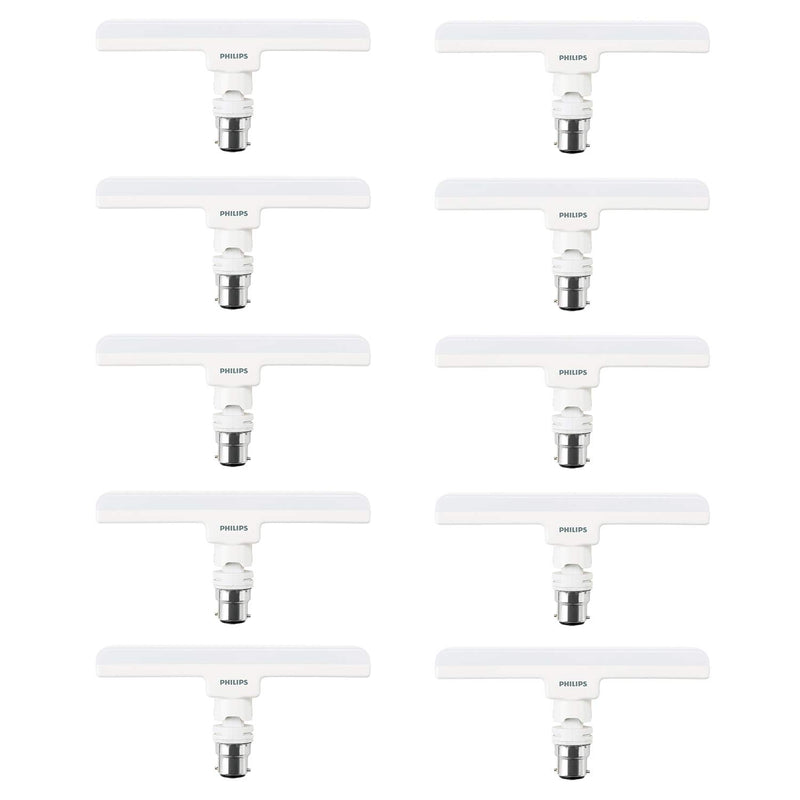 Philips 10W LED Lamp Base B22 Linear (Crystal White, Pack of 10)