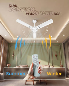 Sujata Kinetica BLDC 1200 mm Ceiling Fan with Remote | 5 Star (White Chrome)-6