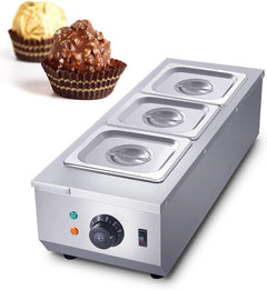 Mazoria Electric Chocolate Melter with Temperature Control | Chocolate Melting Pot Warmer for Melting Chocolate, Cheese, cream etc for homes, cafes, bakeries, and restaurants. (2 POT)