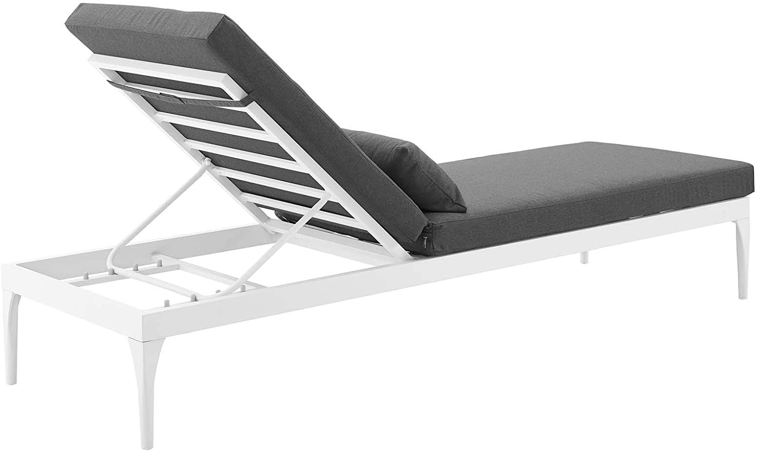 Garfield Outdoor Swimming Poolside Lounger (White + Dark Grey)