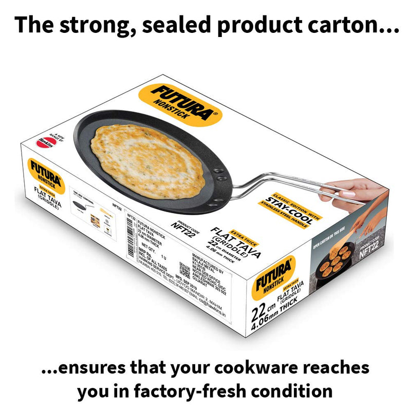 Hawkins Futura Nonstick Flat Tava 22 cm, 4.06 mm