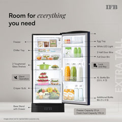 IFB 187L 5 Star Advanced Inverter Direct-Cool Single Door Refrigerator with 30 Hrs Cooling Retention, Big Vegetable Box, 4 Year Super Warranty & Base (IFBDC-213EYBNED)-4